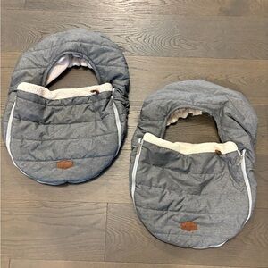 JJ Cole gray infant car seat covers both new
